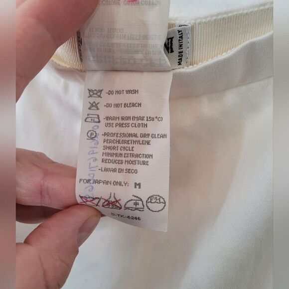 *Flawed* Vintage Giorgio Armani Le Collezioni White Dress Pants High Waist 14 - Picture 9 of 12